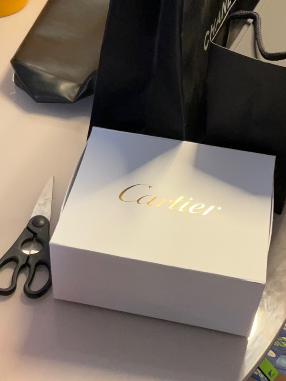 Cartier box and paper bag